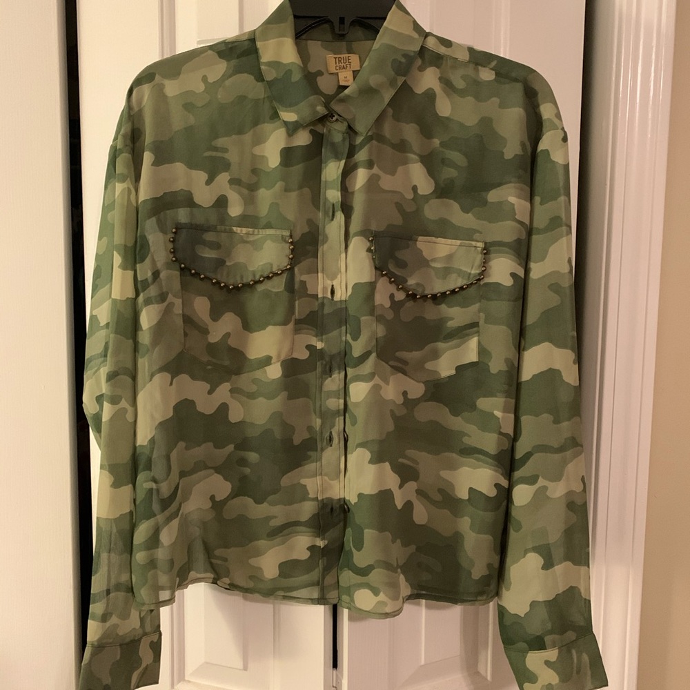 Camo Cropped Top